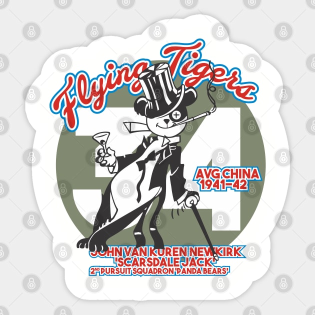 Jack Newkirk - 34 - Flying Tigers Sticker by MBK